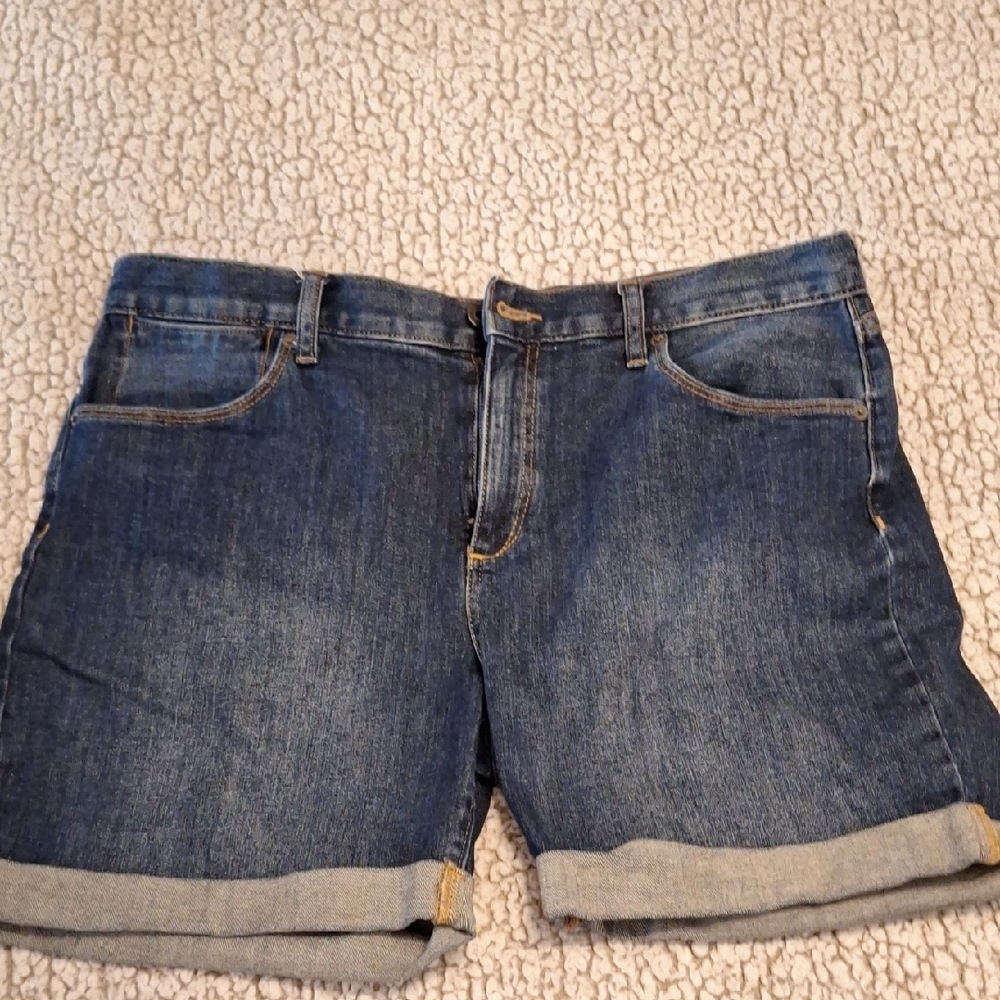Eddie Bauer Blue Jean Shorts with Cuffed Hem